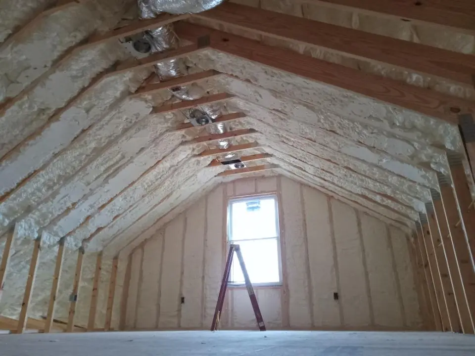 Spray foam roofing application for Crawl Space Insulation project in Golden Gate